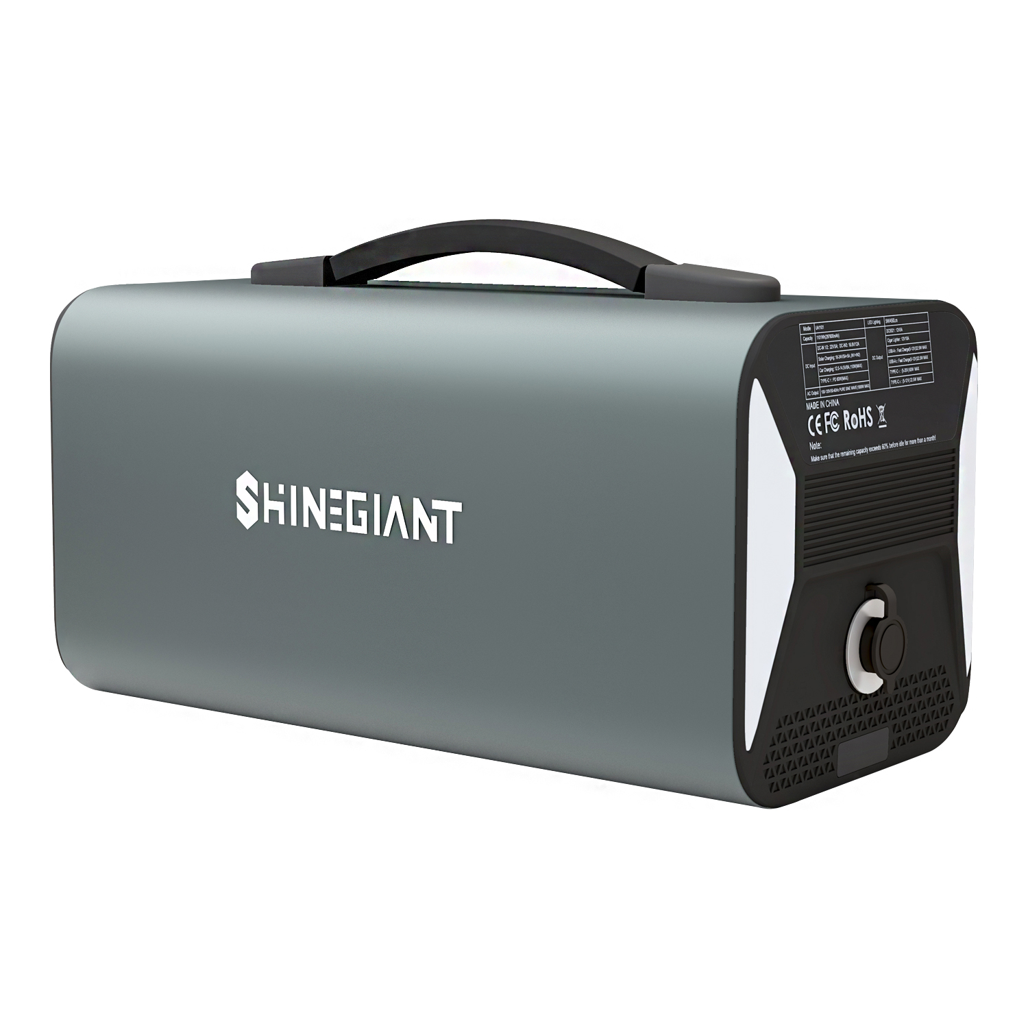 Shinegiant I Mit hoher Leistung I Tragbares Camping-Kraftwerk mit 1000 W und 1000 Wh